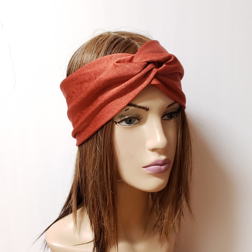 Burnt Orange Turban Headband, Head Wraps